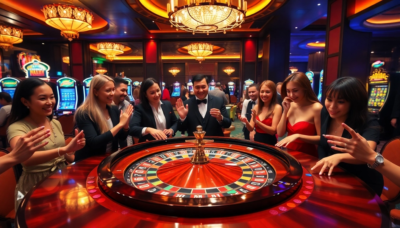 Experience the thrill of https://rr88a.us.com/ with players engaging at a dynamic roulette table.