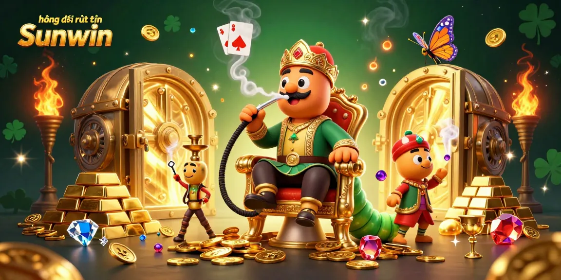 Engage with hướng dẫn rút tiền Sunwin through this vibrant casino-themed digital illustration.