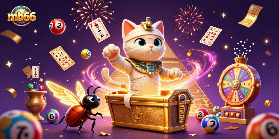 Experience thrilling gaming action at mb66 with vibrant colors and dynamic lottery elements.