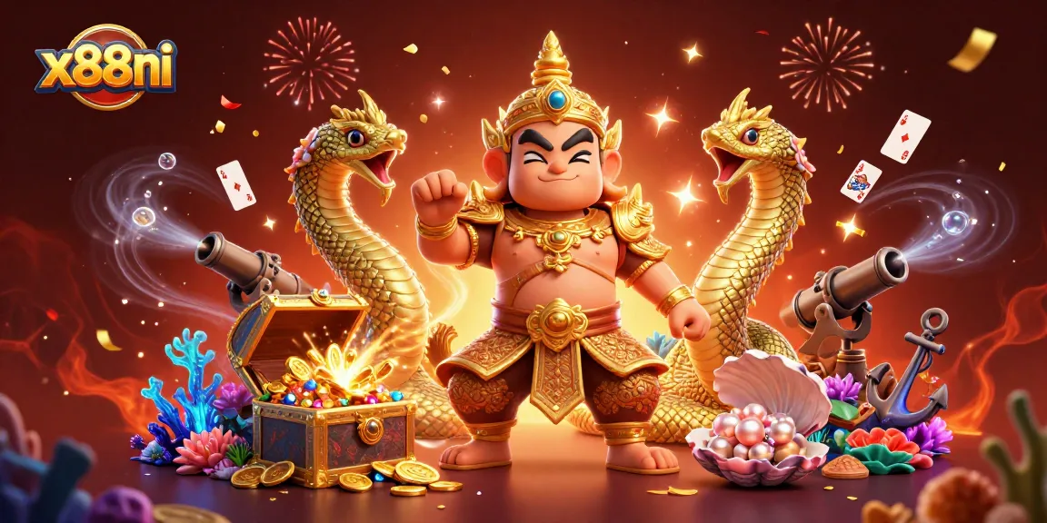 x88ni casino players enjoy a thrilling 3D adventure amidst treasures and vibrant celebrations