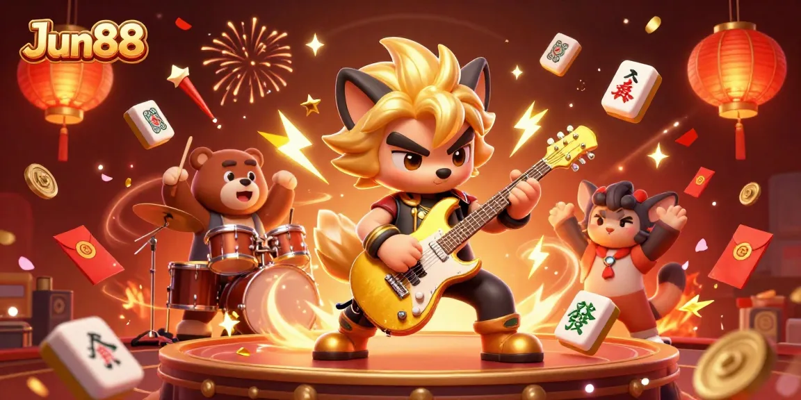 Experience thrilling gameplay and vibrant celebrations at Jun88 Casino, featuring dynamic characters and rich visuals.