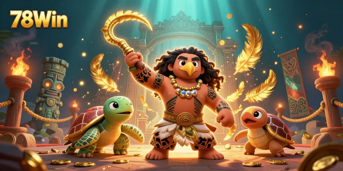 Experience thrilling gameplay at 78Win as the demigod brings excitement in a vibrant casino scene.