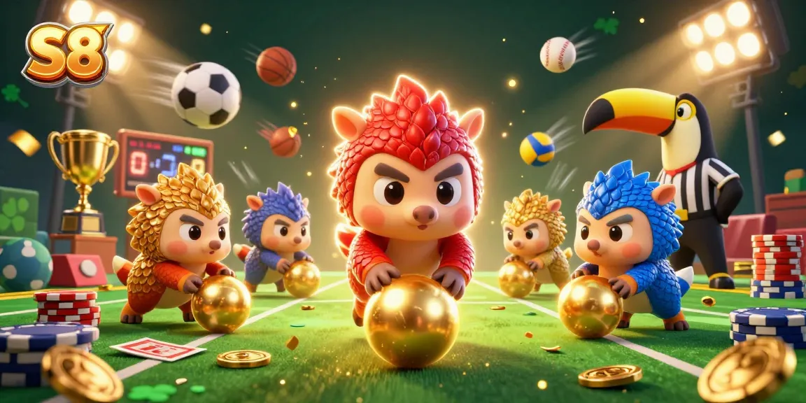 S8 casino engaging players with vibrant pangolin rivalry amidst dynamic game elements and sports action